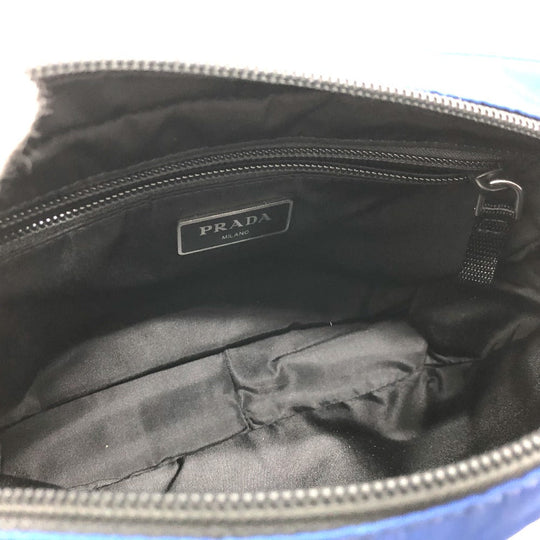 PRADA Waist bag 2VL001 Nylon blue Triangle logo