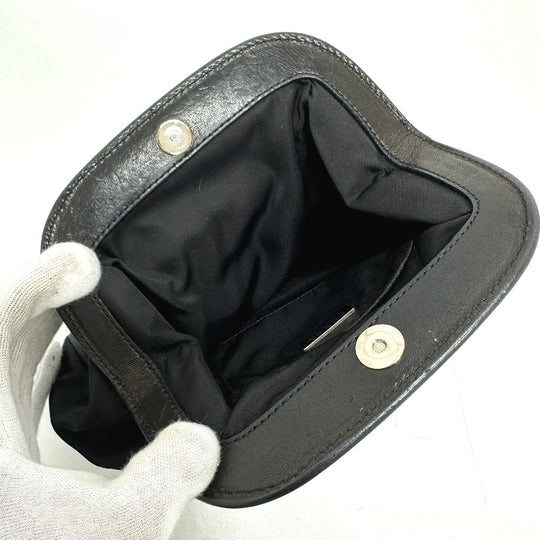 PRADA Handbag Nylon / leather black Evening bear Women Used Authentic