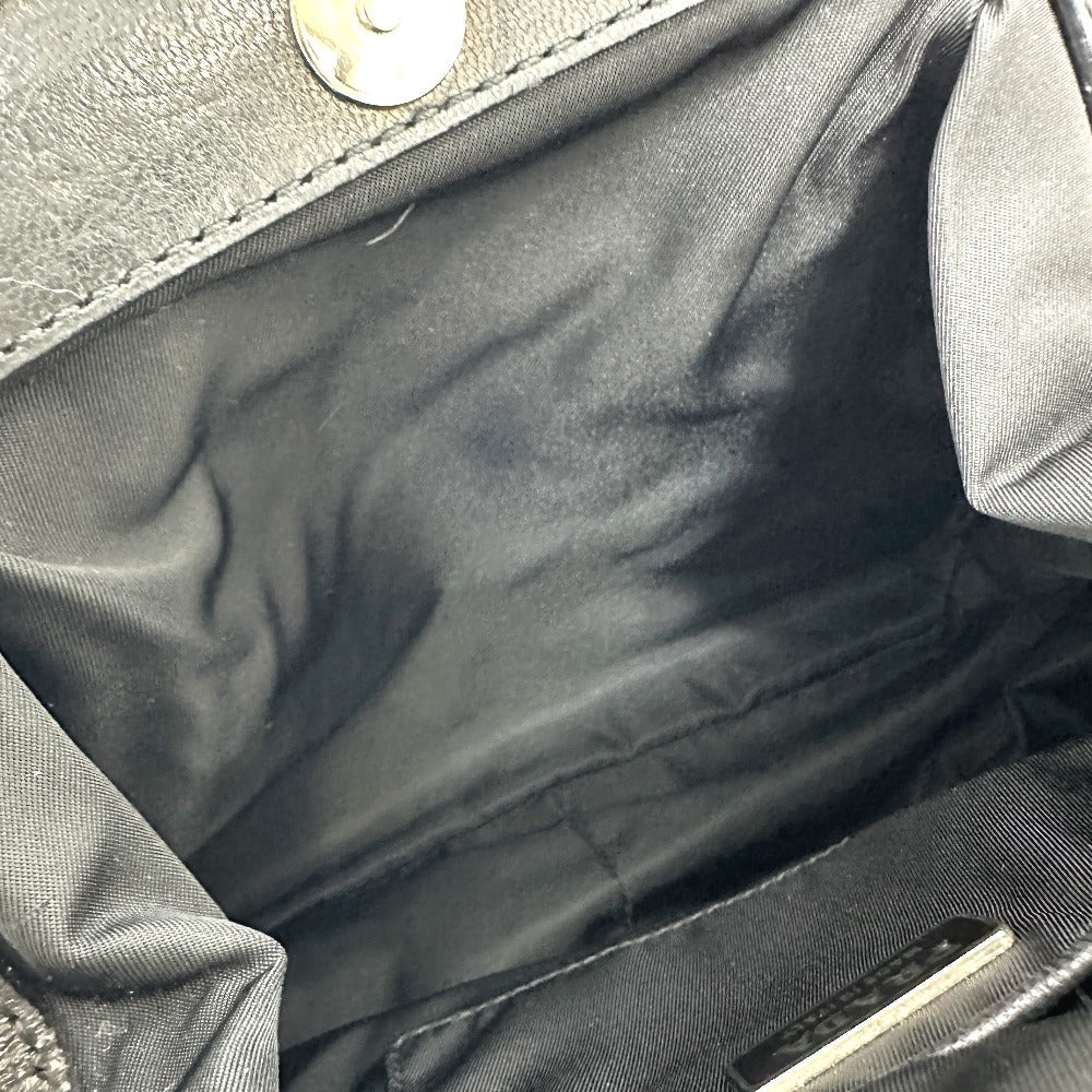 PRADA Handbag Nylon / leather black Evening bear Women Used Authentic