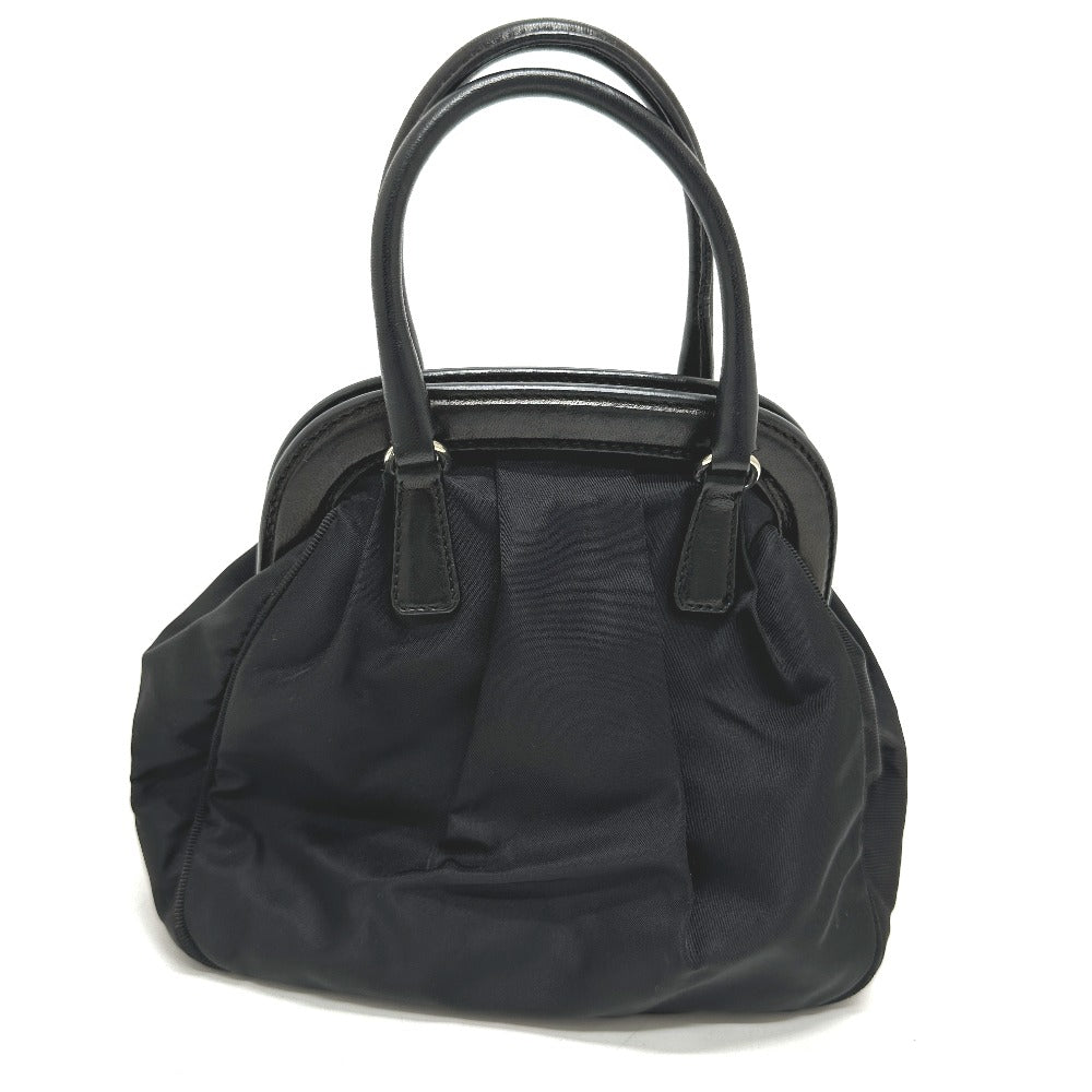 PRADA Handbag Nylon / leather black Evening bear Women Used Authentic