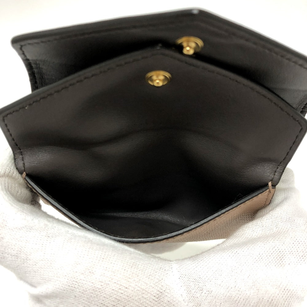PRADA Card Case 1MC065 leather beige logo Women Used Authentic