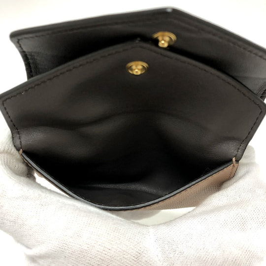 PRADA Card Case 1MC065 leather beige logo Women Used Authentic