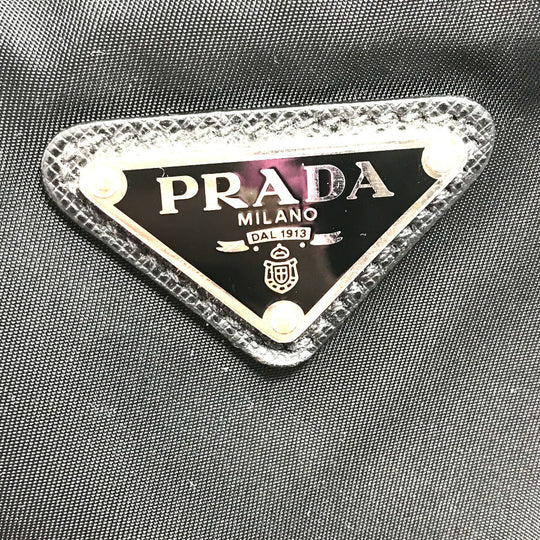 PRADA Shoulder Bag 2VH053 Nylon / leather black Bag Triangle logo mens Used Authentic