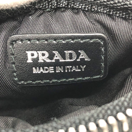 PRADA Shoulder Bag 1TT129 Nylon / leather black Triangle logo Neck pouch unisex(Unisex) Used Authentic