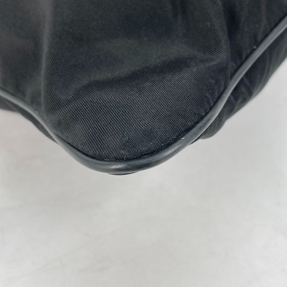 PRADA Shoulder Bag Nylon black Crossbody pochette bag Triangle logo plate Women Secondhand Authentic