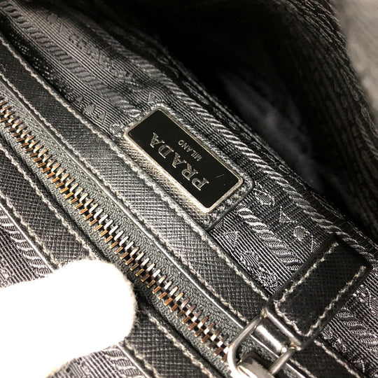 PRADA Shoulder Bag 2VH002 Nylon black Renylon Triangle Logo Women Secondhand Authentic