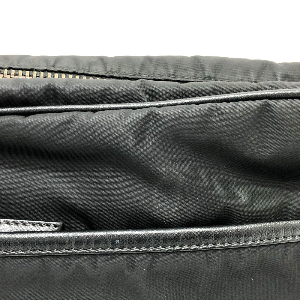 PRADA Shoulder Bag 2VH002 Nylon black Renylon Triangle Logo Women Secondhand Authentic