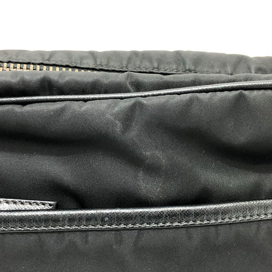 PRADA Shoulder Bag 2VH002 Nylon black Renylon Triangle Logo Women Secondhand Authentic