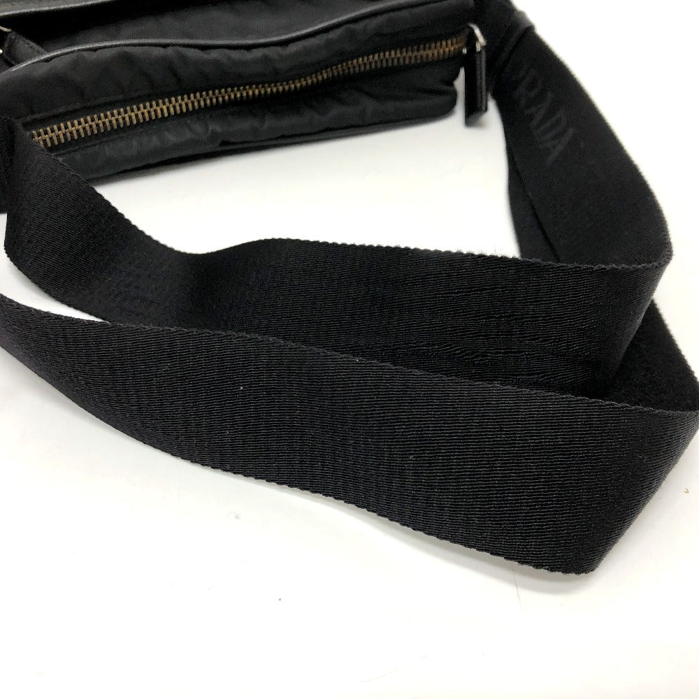 PRADA Shoulder Bag 2VH002 Nylon black Renylon Triangle Logo Women Secondhand Authentic