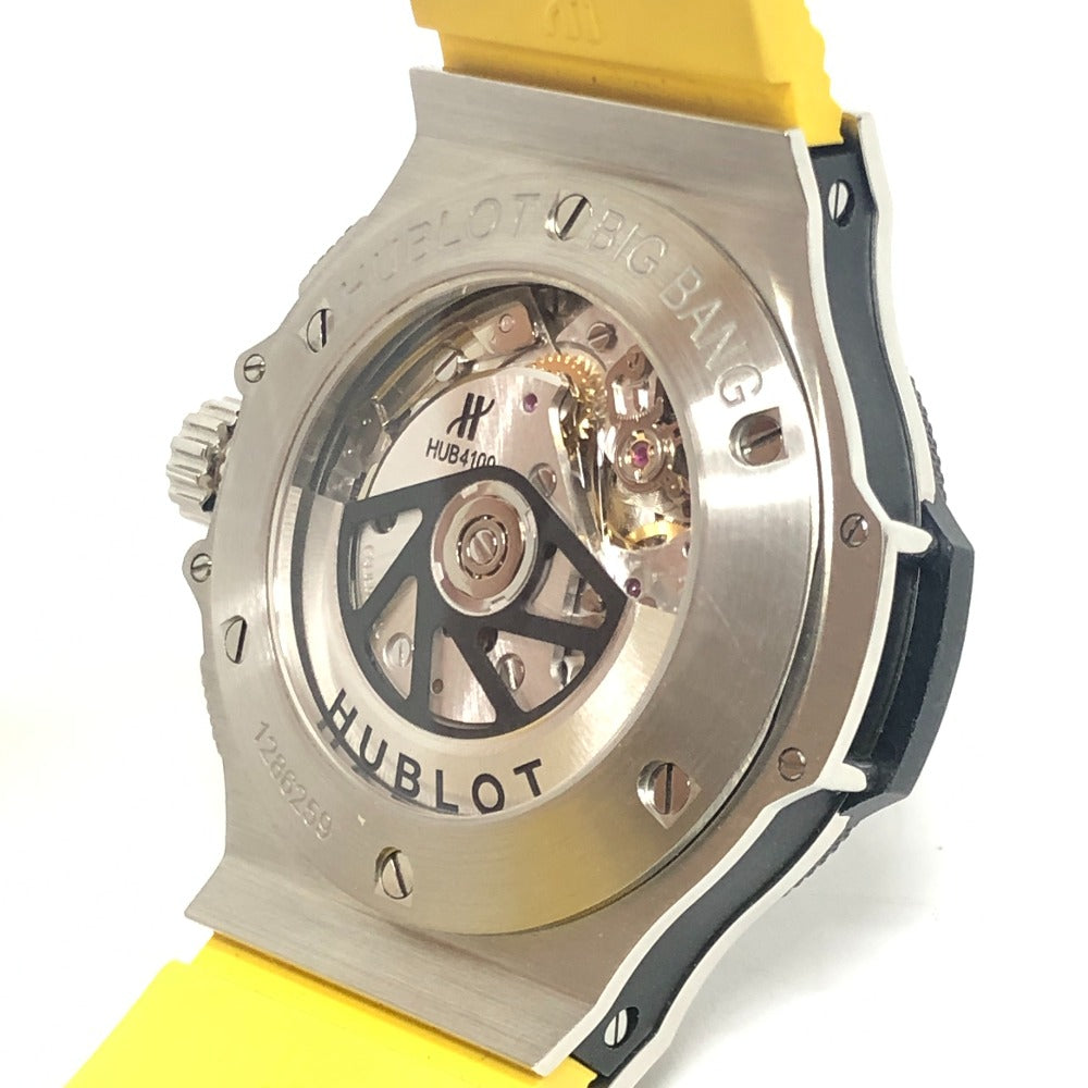 HUBLOT Watches Mechanical Automatic 301.SB.131.RX Stainless Steel, Rubber Silver big Bang black dial mens Used Authentic