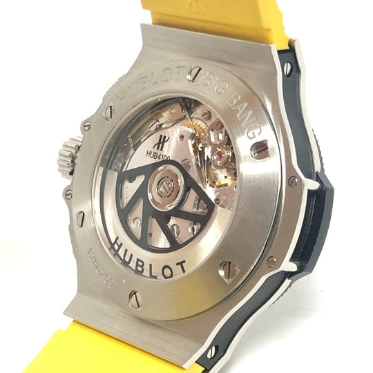 HUBLOT Watches Mechanical Automatic 301.SB.131.RX Stainless Steel, Rubber Silver big Bang black dial mens Used Authentic
