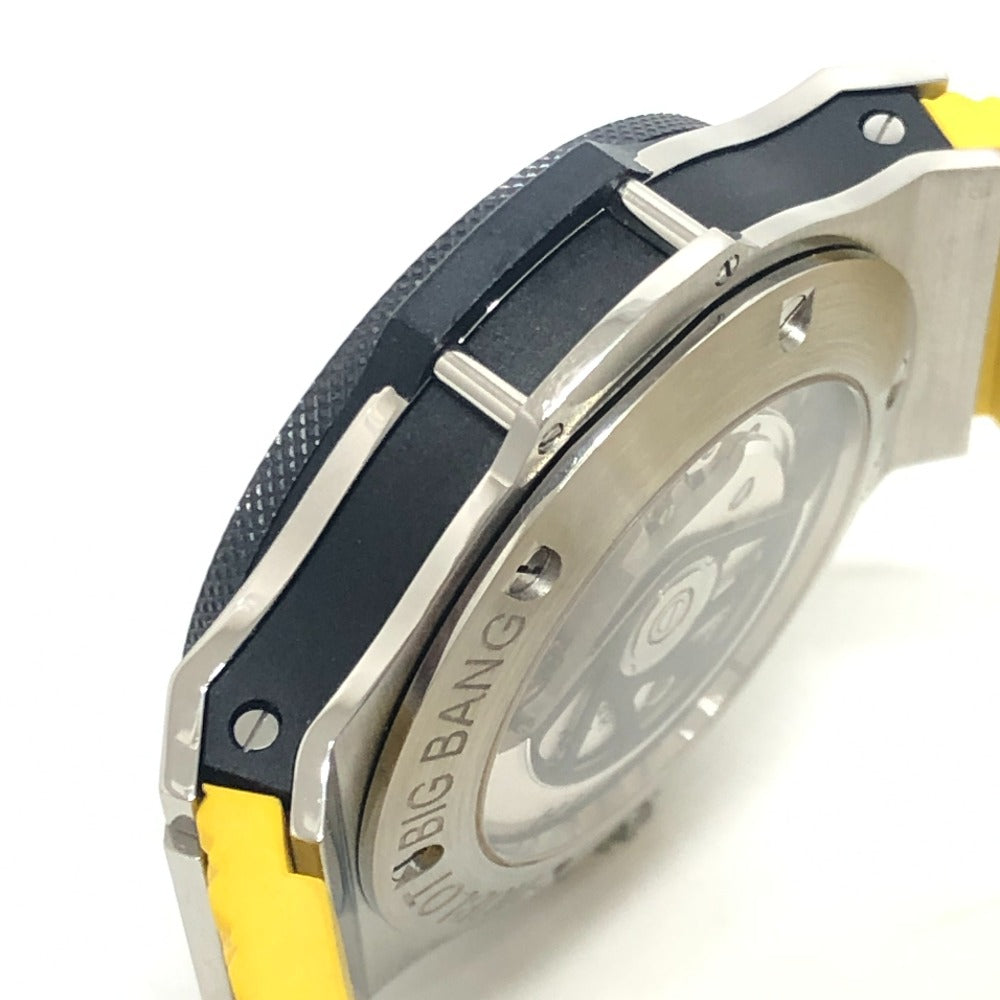 HUBLOT Watches Mechanical Automatic 301.SB.131.RX Stainless Steel, Rubber Silver big Bang black dial mens Used Authentic