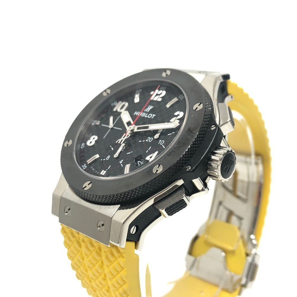 HUBLOT Watches Mechanical Automatic 301.SB.131.RX Stainless Steel, Rubber Silver big Bang black dial mens Used Authentic