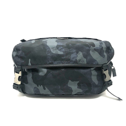 PRADA Sling bag 2VH991 Nylon blue Triangle logo camouflage