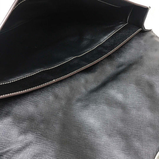 PRADA Clutch bag VR074C leather black Safiano Bijou x studs unisex(Unisex) Used Authentic