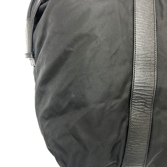 PRADA Boston Duffel bag V49Z Nylon / leather black triangle plate Women Used Authentic