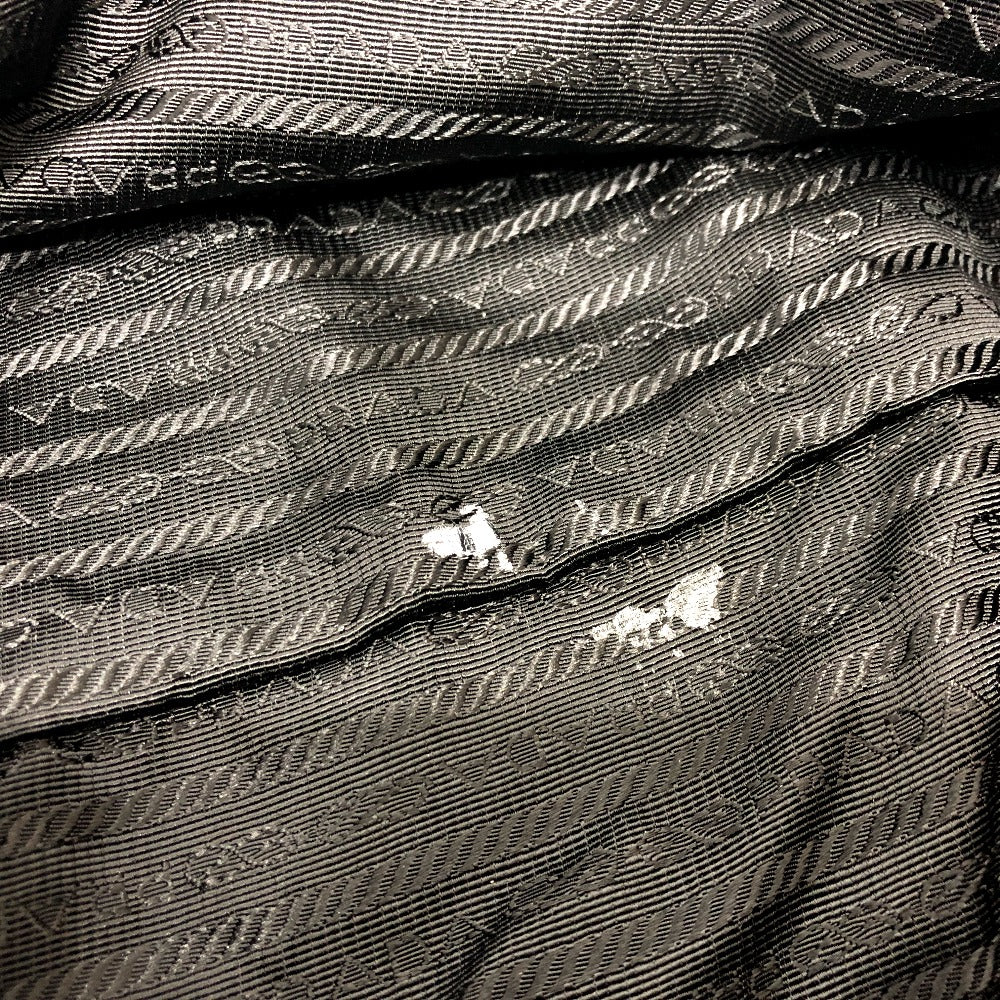 PRADA Boston Duffel bag V49Z Nylon / leather black triangle plate Women Used Authentic