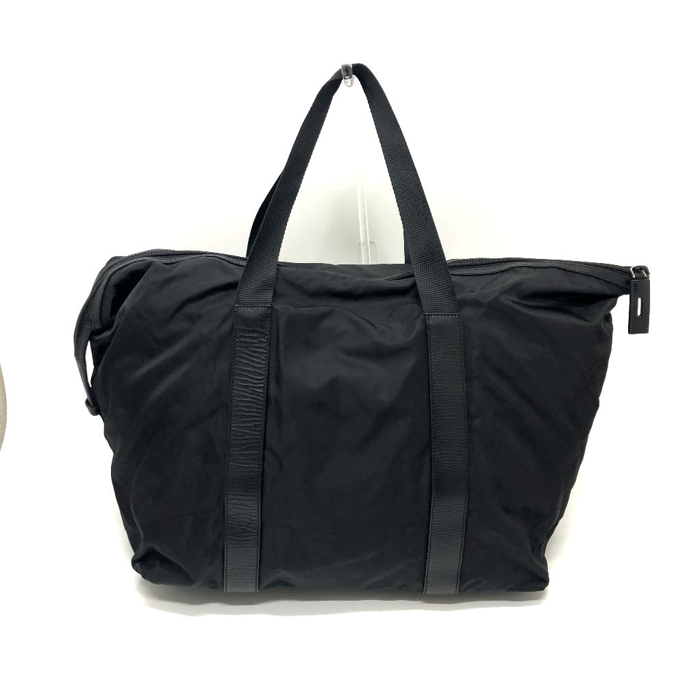 PRADA Boston Duffel bag V49Z Nylon / leather black triangle plate Women Used Authentic