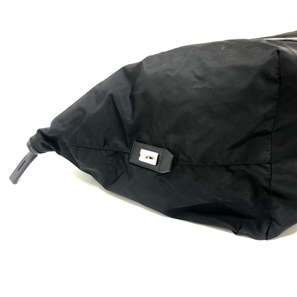 PRADA Boston Duffel bag V49Z Nylon / leather black triangle plate Women Used Authentic