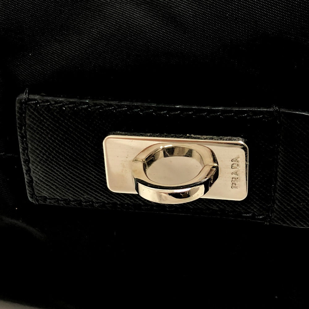 PRADA Boston Duffel bag V49Z Nylon / leather black triangle plate Women Used Authentic