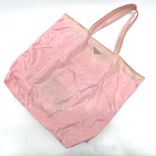 PRADA Tote Bag BR2897 Nylon pink robot Women Used Authentic