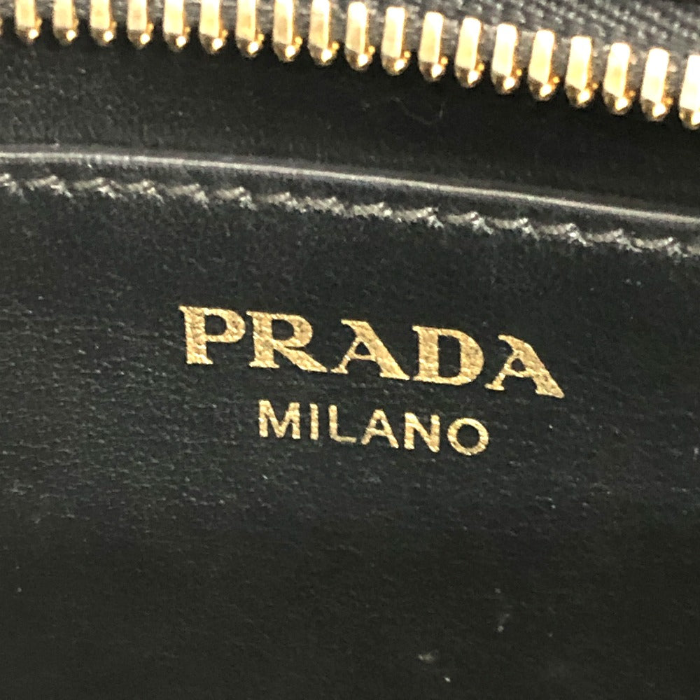 PRADA Shoulder Bag 1BH104 Safiano leather White / black logo Women Used Authentic