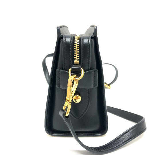 PRADA Shoulder Bag 1BH104 Safiano leather White / black logo Women Used Authentic