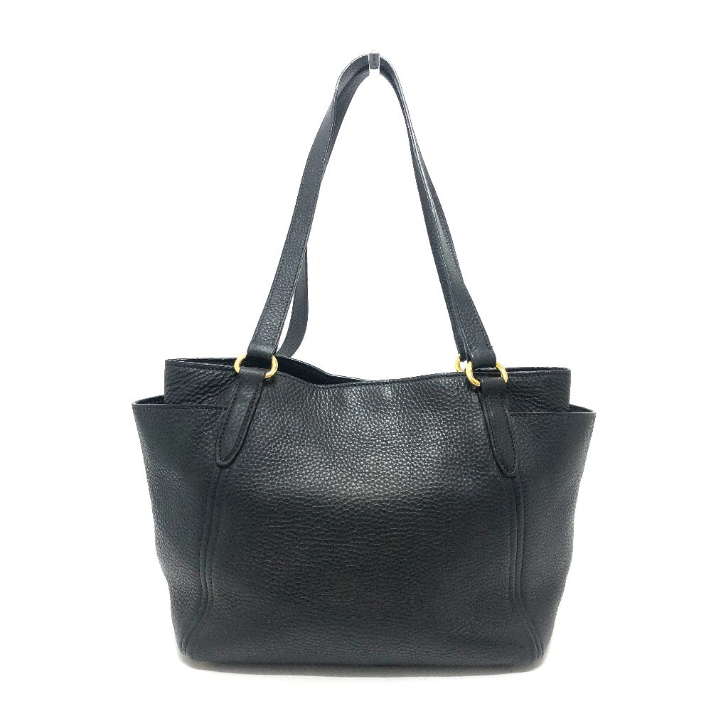 PRADA Tote Bag BR4970 leather black logo
