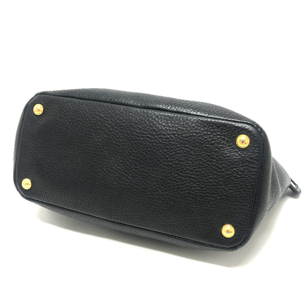 PRADA Tote Bag BR4970 leather black logo