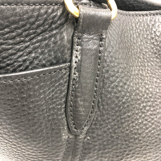 PRADA Tote Bag BR4970 leather black logo