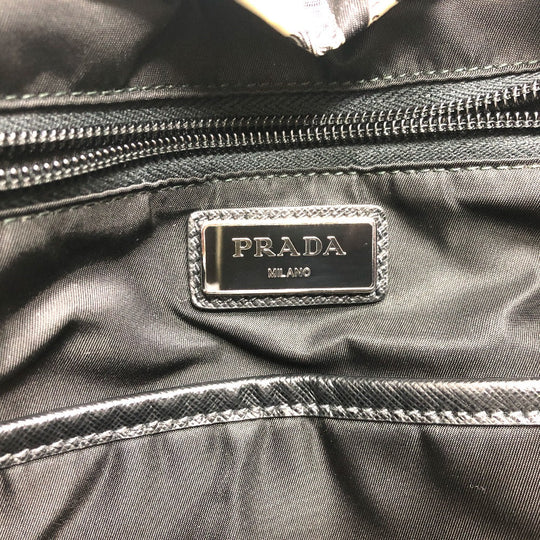 PRADA Backpack 2VZ135 Nylon black Animal total pattern