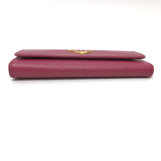 PRADA Key case Key holder  1M0223 Safiano leather pink logo