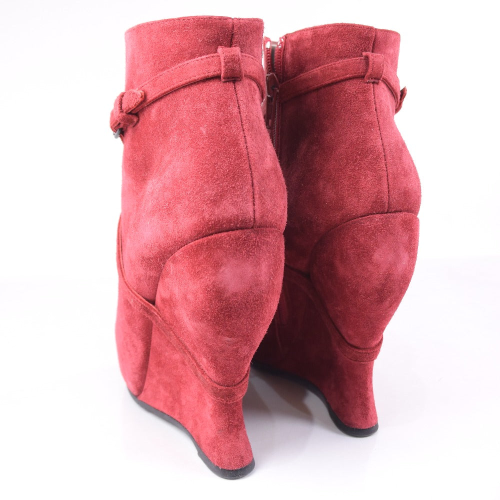 BOTTEGAVENETA Booties Suede Red boots Women 37 Used Authentic