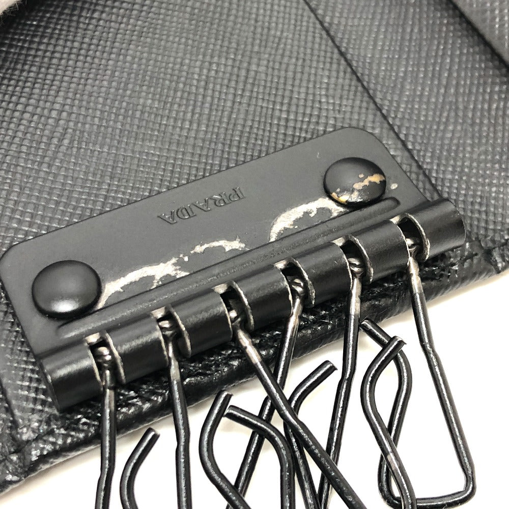 PRADA Key case Key holder  Nylon black Camouflage camouflage Women Used Authentic