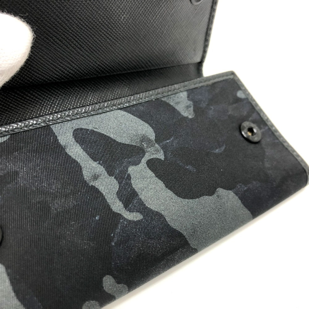 PRADA Key case Key holder  Nylon black Camouflage camouflage Women Used Authentic