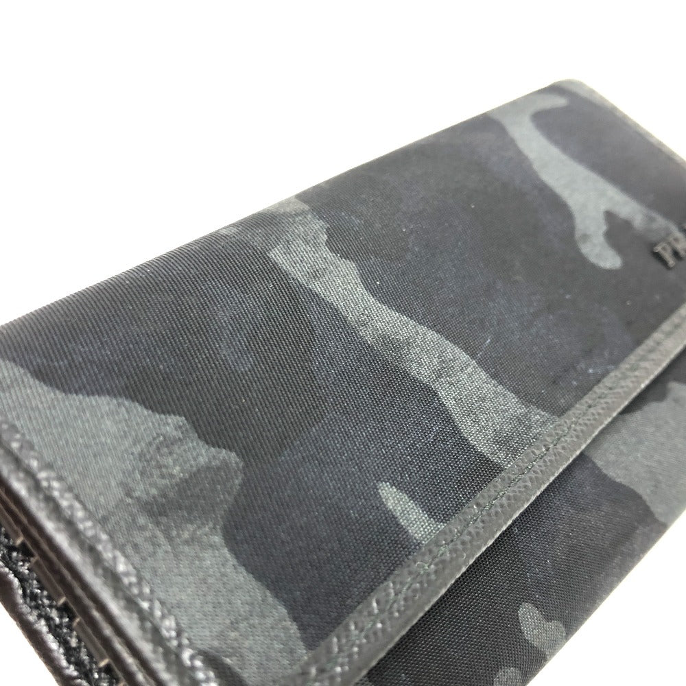 PRADA Key case Key holder  Nylon black Camouflage camouflage Women Used Authentic
