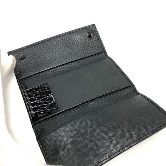 PRADA Key case Key holder  Nylon black Camouflage camouflage Women Used Authentic