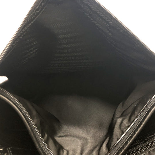 PRADA Shoulder Bag ‚u166 Nylon / leather black mens Used Authentic