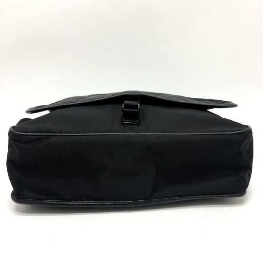 PRADA Shoulder Bag ‚u166 Nylon / leather black mens Used Authentic
