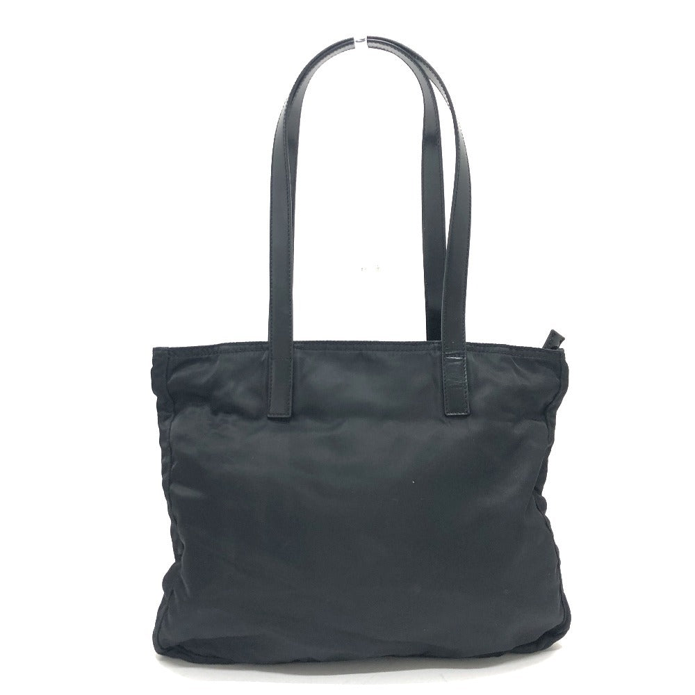 PRADA Tote Bag Nylon black Triangular plate Women Used Authentic