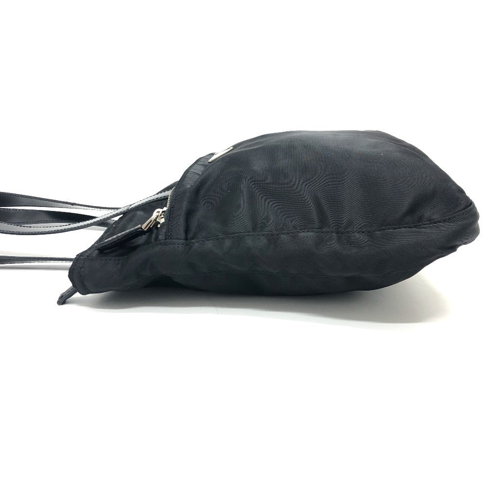 PRADA Tote Bag Nylon black Triangular plate Women Used Authentic