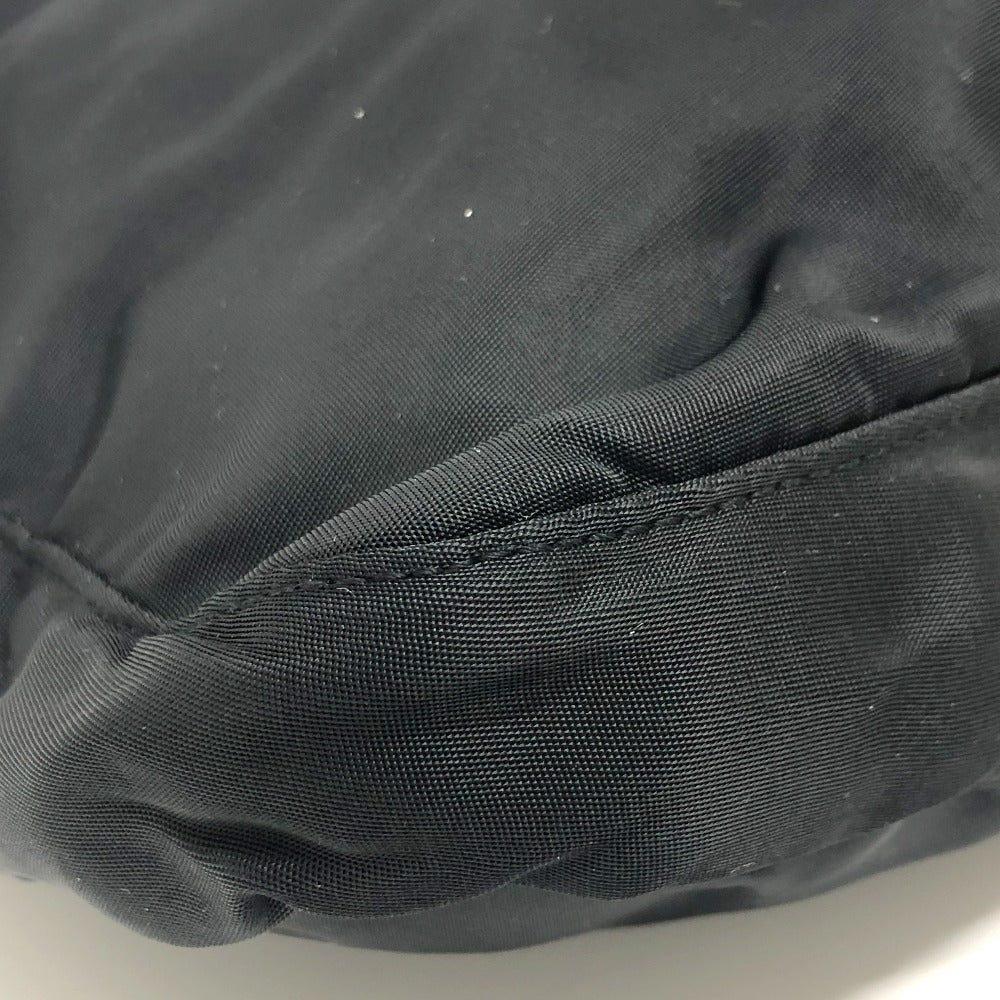 PRADA Tote Bag Nylon black Triangular plate Women Used Authentic