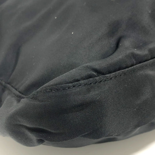 PRADA Tote Bag Nylon black Triangular plate Women Used Authentic
