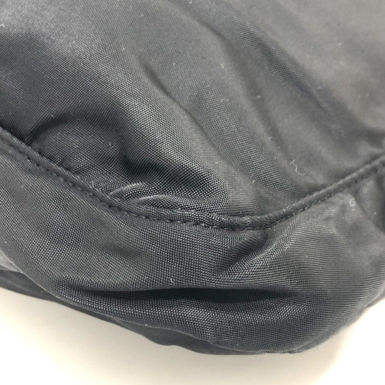PRADA Tote Bag Nylon black Triangular plate Women Used Authentic