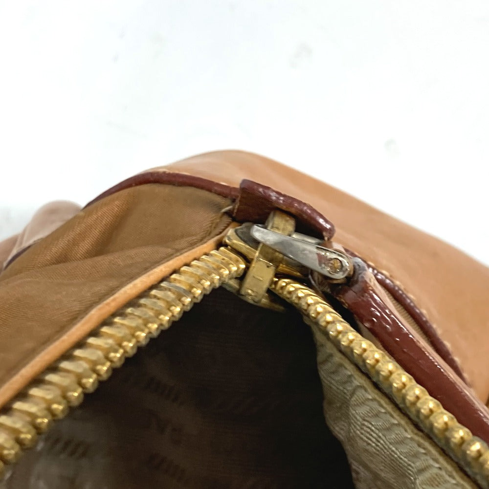 PRADA Shoulder Bag BR2524 Canvas, Nylon, Leather Brown Triangle logo plate Venice Women Used Authentic