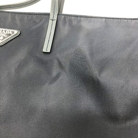 PRADA Shoulder Bag 1BG189 Nylon Navy Triangle logo Tote Bag/Crossbody