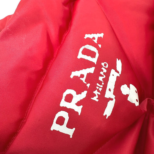 PRADA Tote Bag 2VG082 Nylon Red Re-Nylon padding
