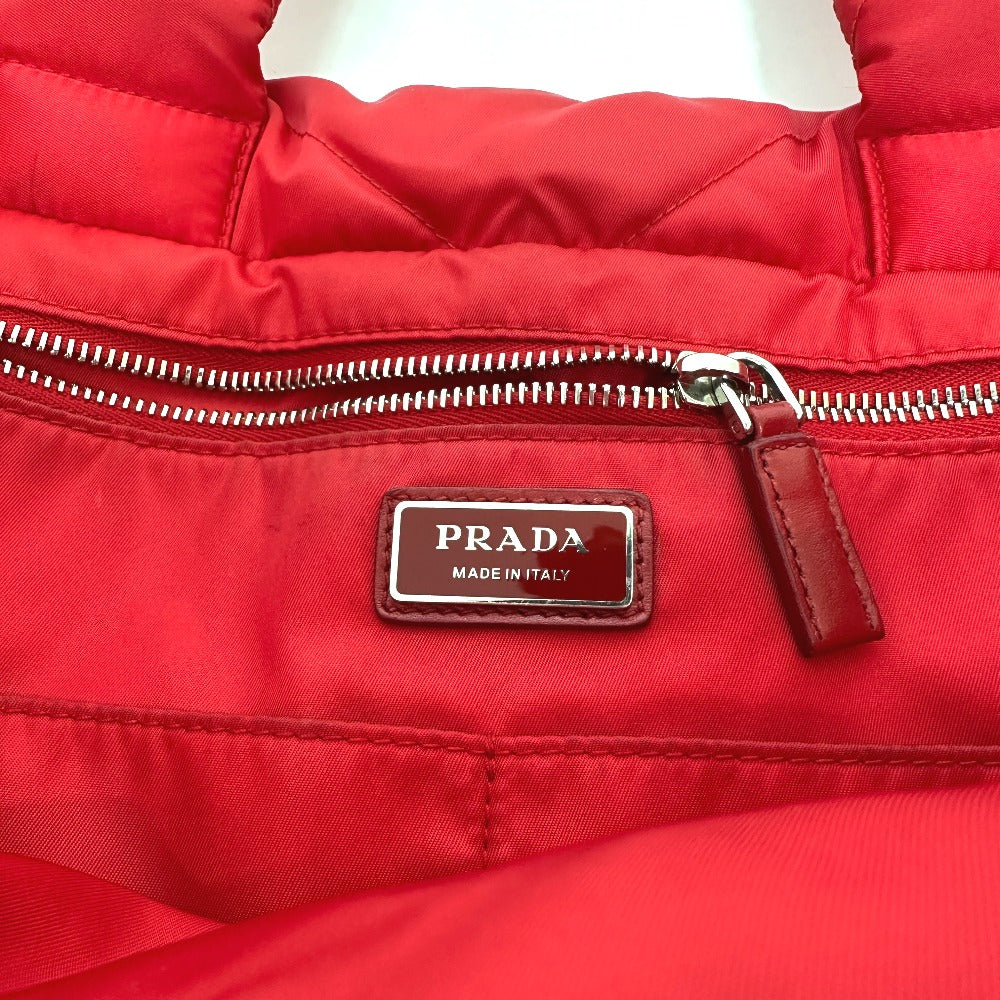 PRADA Tote Bag 2VG082 Nylon Red Re-Nylon padding