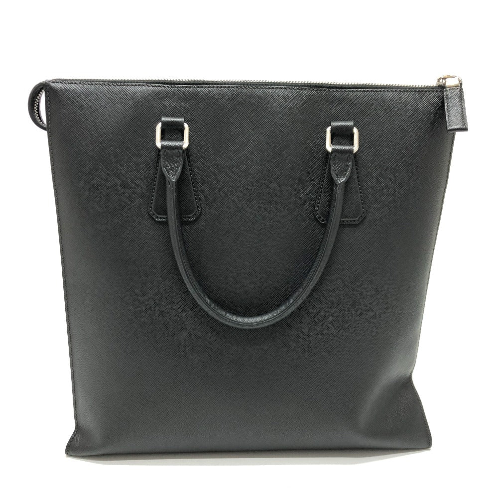 PRADA Tote Bag 2VG079 Safiano leather black logo business mens Used Authentic