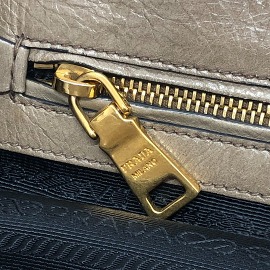 PRADA Tote Bag BN2626 leather Brown logo